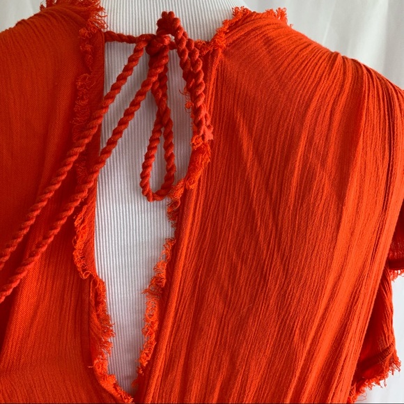 Free People Red Will Wait 4 You Embroidered Dress - Picture 10 of 13